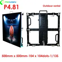 Цена по прейскуранту завода пикселей ph4.81 P3.91 квадратная Светодиодная панель Встроенная крыша окно электрический портативный светодиодный рекламный экран