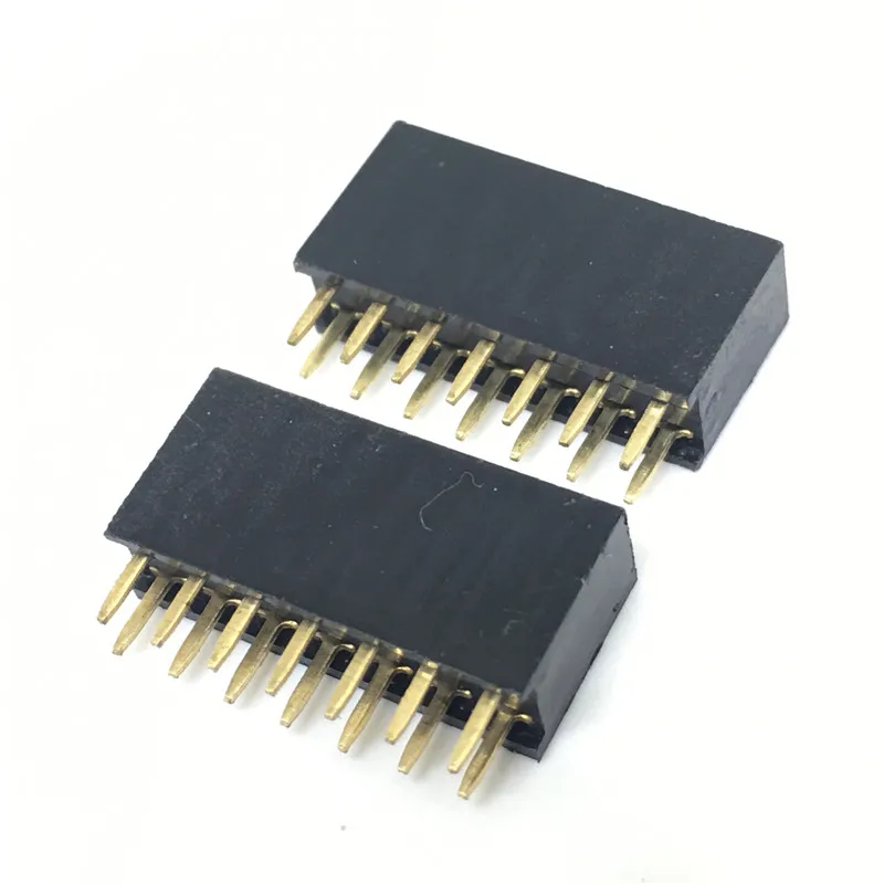 2X7P Pitch 2.54mm Double Row Stright Female Pin Header Strip PCB Connector