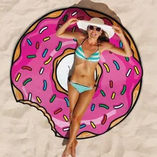 Пляжное шифоновое полотенце 150x150 см, гобелен, коврик для пикника с фруктовым принтом гамбургера, пляжное одеяло для походов, путешествий, кемпинга