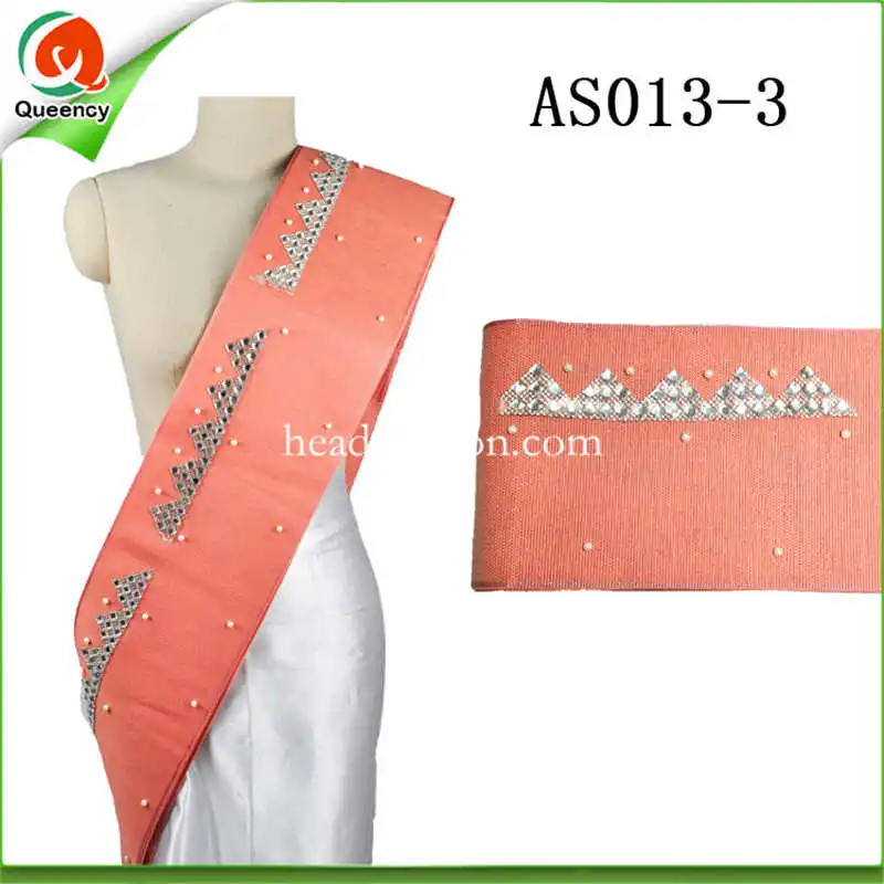 

New Multi-colored African aso oke ASO EBI Solid Plain stones and beads African headtie beautiful wrapper for party or wedding.