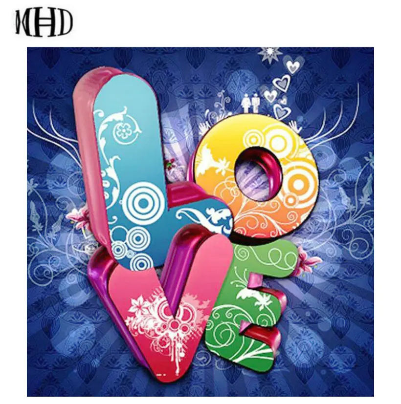 

MHD cartoon 5d diy diamond painting LOVE motif diamond painting cross stitch diamond embroidery circle & square drilling homewar