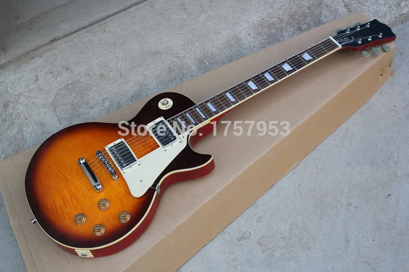 

Free Shipping Factory custom shop 2017 New Top Quality Standard Electric Guitar Premium Flame Teaburst Guitar For Sale 1 1