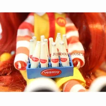 1:12 миниатюрный кукольный домик 12 бутылок Milks напитки ролевые игры мини-еда для кукла blyth Игрушки для девочек