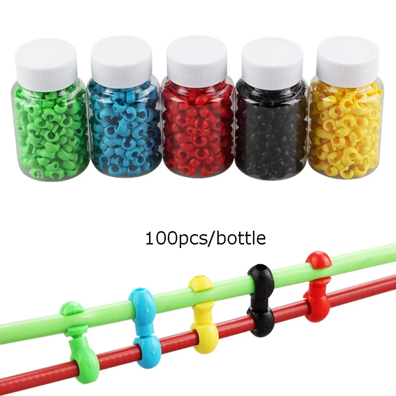 

100pcs Bike Shift Brake Cable Buckle Bicycle Derailluer Housing Storage Device Line Outer Handcuffs Cable