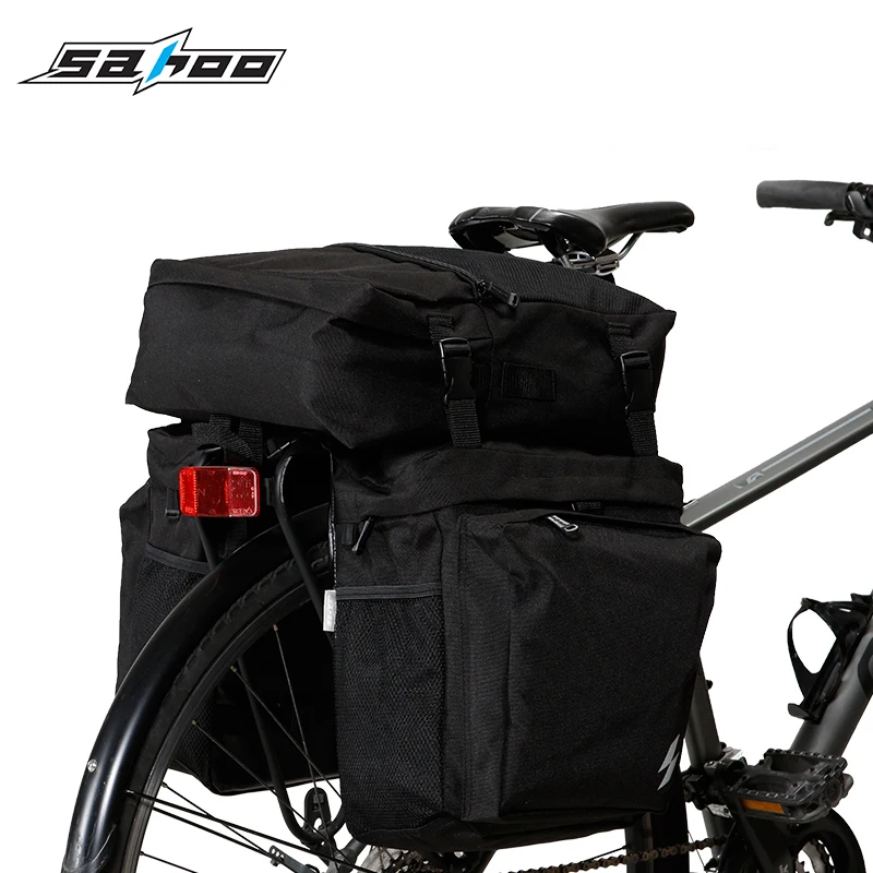 

ROSWHEEL Sahoo Series 14892-A-SA 3 in 1 Mountain Road Bicycle Bike Trunk Bags Cycling Double Side Rear Rack Tail Seat Pannier