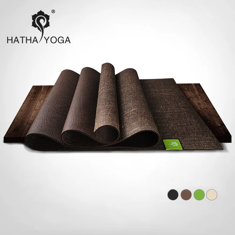 Hatha Linen Rubber Yoga Mat Thickening Slip Resistant Mat Fitness