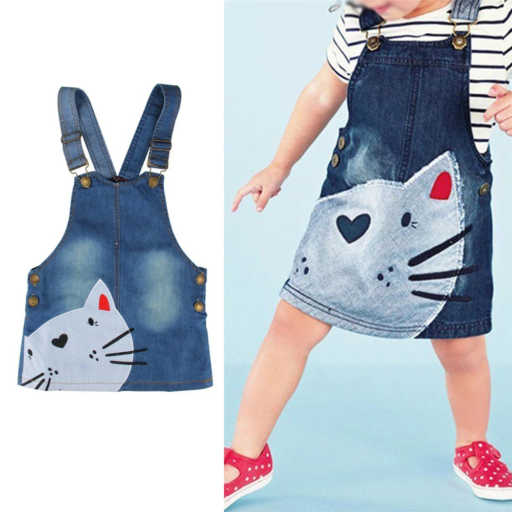 Traje Para Niños Mono Liso De Manga Corta Con Falda Vaquera Traje Para Niños Mono Liso De Manga Corta Con Falda Vaquera