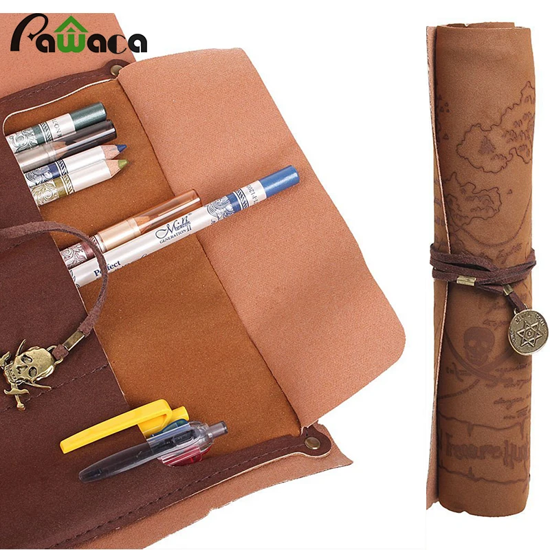 

Classic personality Retro Tibetan canvas Treasure Map pencil Bag/makeup brush bag Wallet storage Bags for women student gift