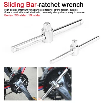 

1/4" 3/8" T-Type Socket Wrench Extension Rod Drive Impact Socket Sliding Extension Bar For Ratchet Driver Auto Repair Hand Tools