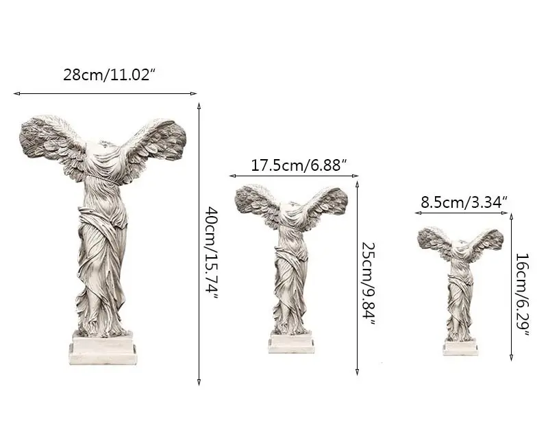 Strongwell викторианская Смола Рисунок Статуя победи статуэтку богини креативное домашнее настольное украшение ретро ремесла