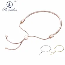 Lovecabin 925 стерлингового серебра скользящий браслет, прозрачный CZ регулируемый браслет Femme День Святого Валентина дружбы ювелирные изделия