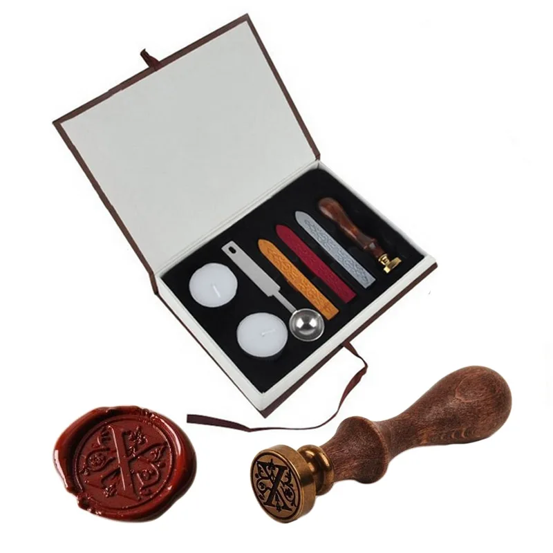 Classic Vintage Alphabet A Z Optional Wax Badge Seal Stamp Wax Kit Set