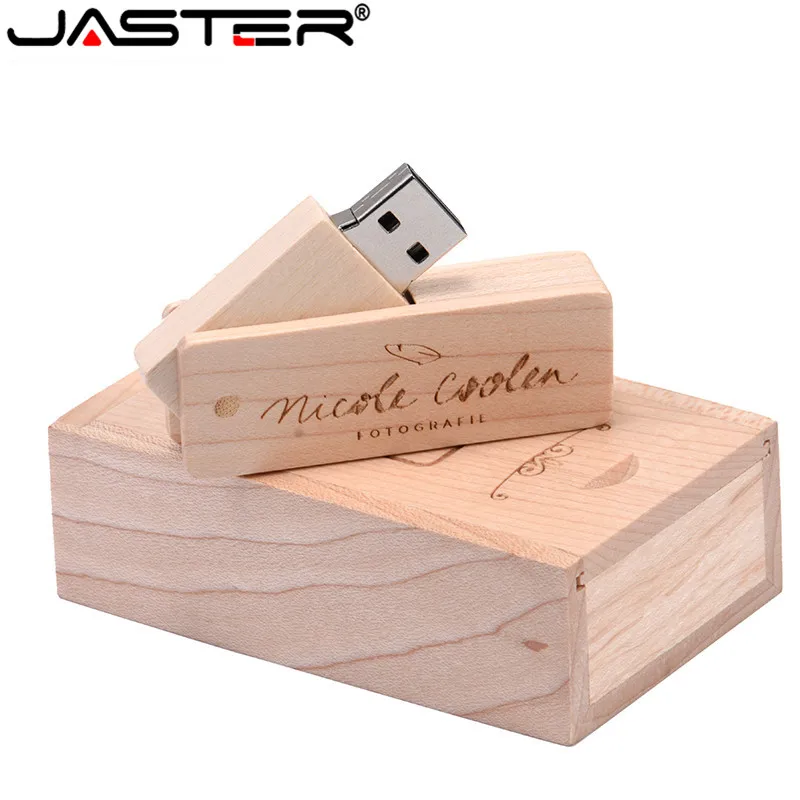 

JASTER USB 2.0 Wooden Square Army Knife Pendrive 64GB 32GB 16GB 4GB Usb Flash Drive Wedding Gift Memory Stick(10pcs Free Logo)