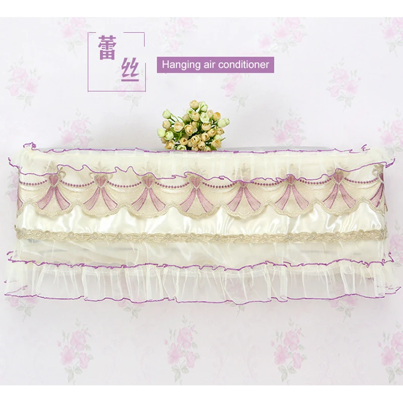 

Polyester Lace Hanging Air Conditioning Dust Cover Proof Protecting Cold Wind Living Room Bedroom Home Decor