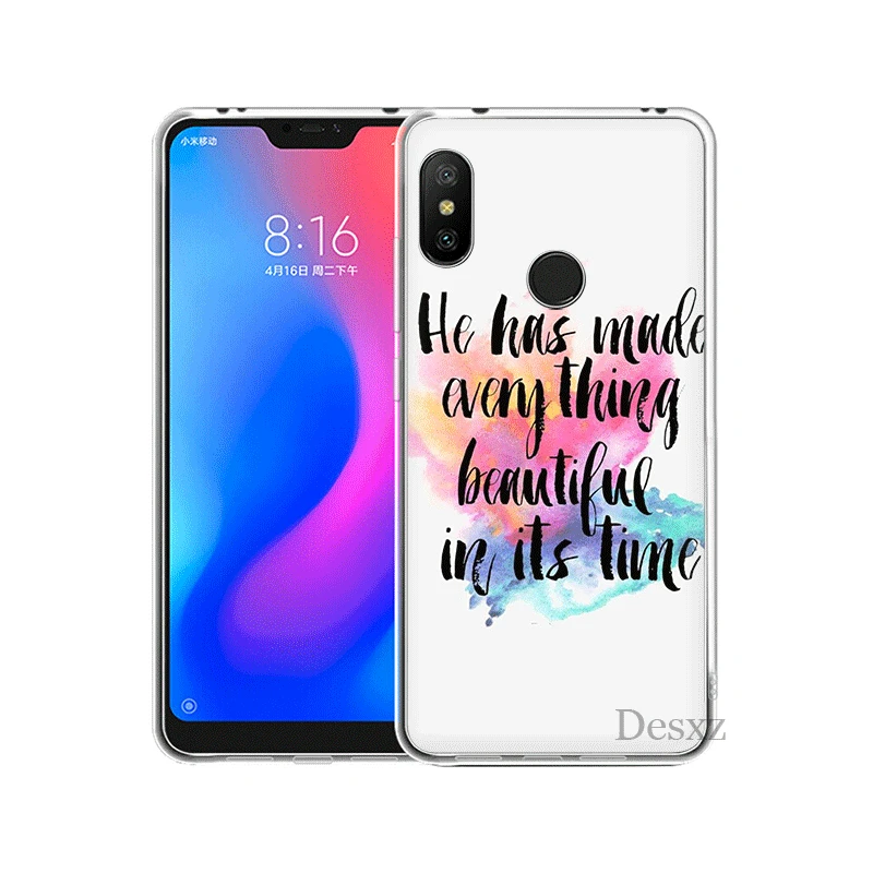 Чехол чехол для Xiaomi mi 5 5S 6 5X6X8 SE A1 A2 x 2S F1 Lite красивые слова Жесткий