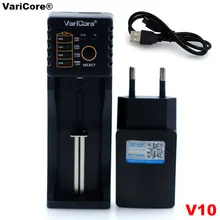 VariCore V10 1,2 V/3 V/3,7 V/4,25 V 18650/26650/18350/16340/18500/зарядное устройство для никель-кадмиевых или никель-металл-элементов питания типа AAA-умное usb-устройство для Зарядное устройство 5V 1A штепсельной вилки