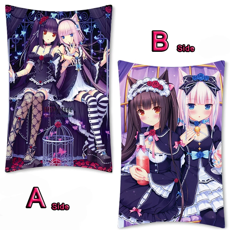 Аниме Nekopara Chocolat ванильный Azuki кокосовый клен Dakimakura обнимающий чехол для подушки для тела, наволочка для подушки, 2WAY 35x55 см