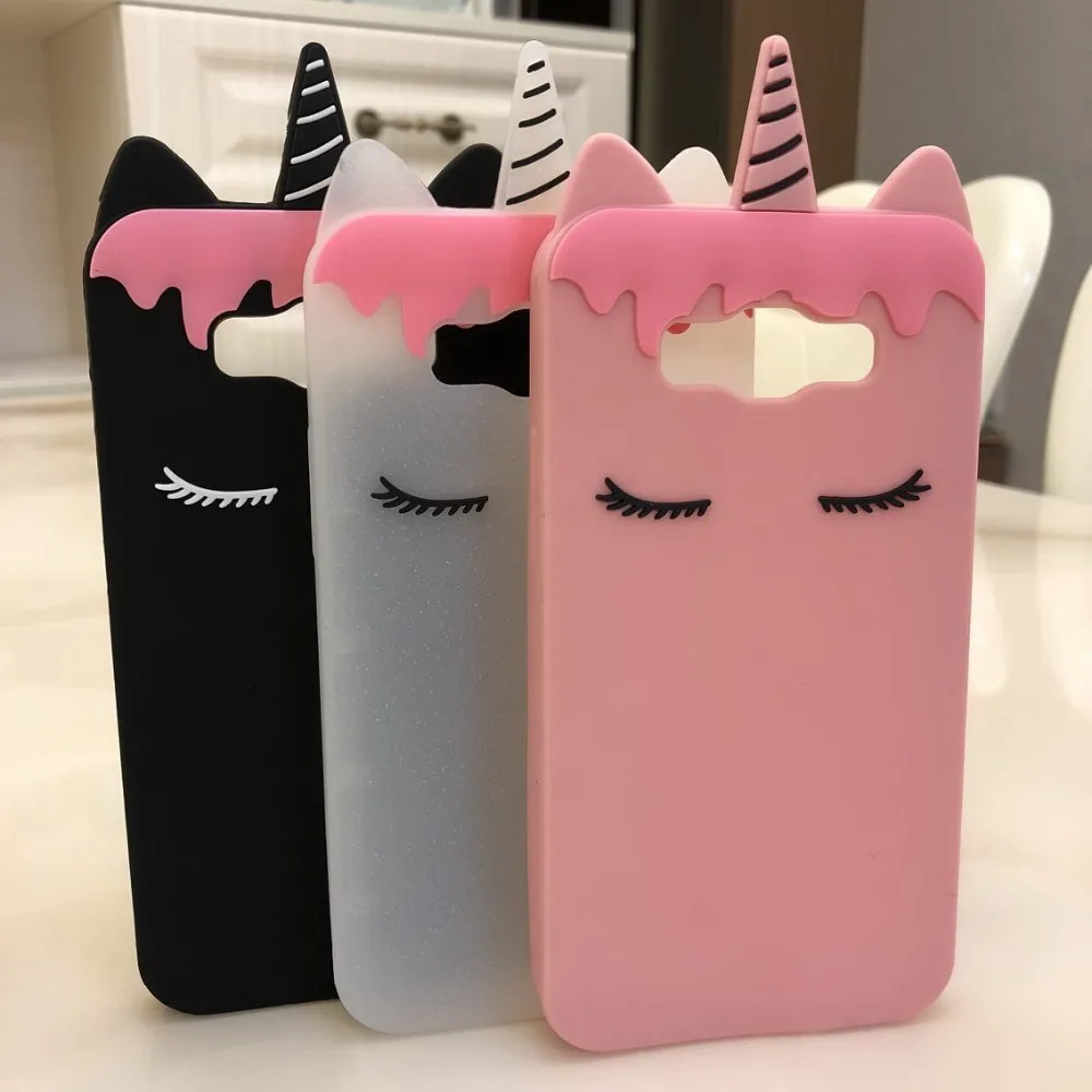 

For Samsung Galaxy A7 E7 J7 2016 J710 3D Silicon Unicorn Cartoon Soft Phone Cover Case for Samsung Galaxy J7 Neo