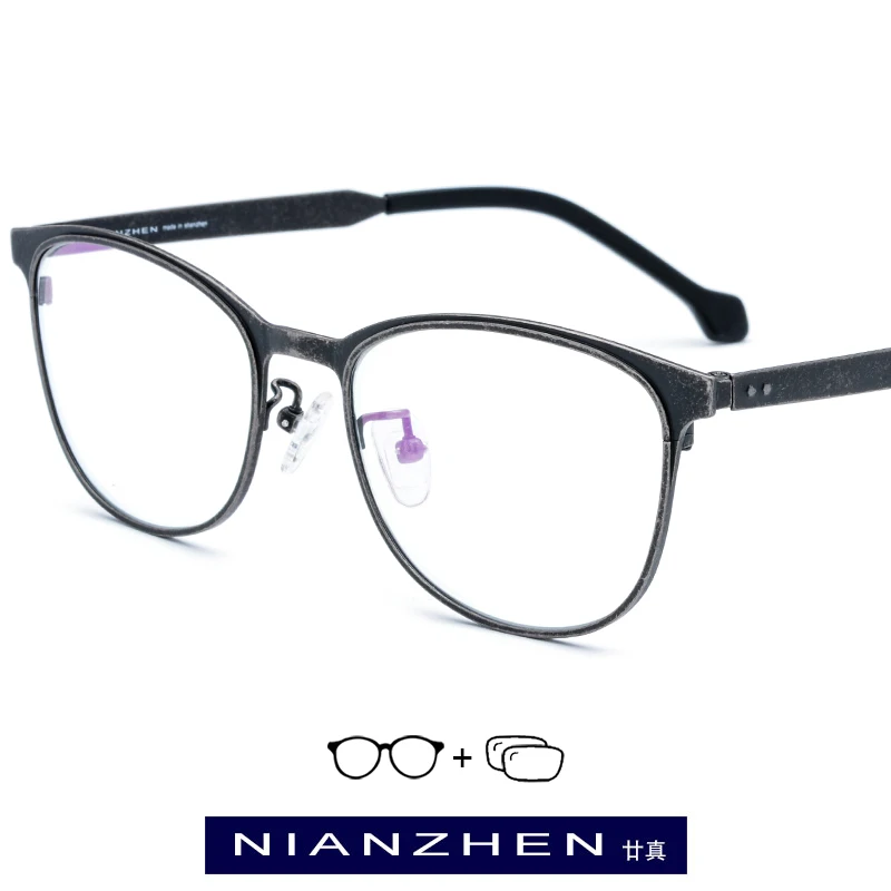 

Pure Titanium Eyeglasses Frame Men Retro Round Myopia Optical Frame Prescription Glasses for Women Vintage Circle Eyewear 7706