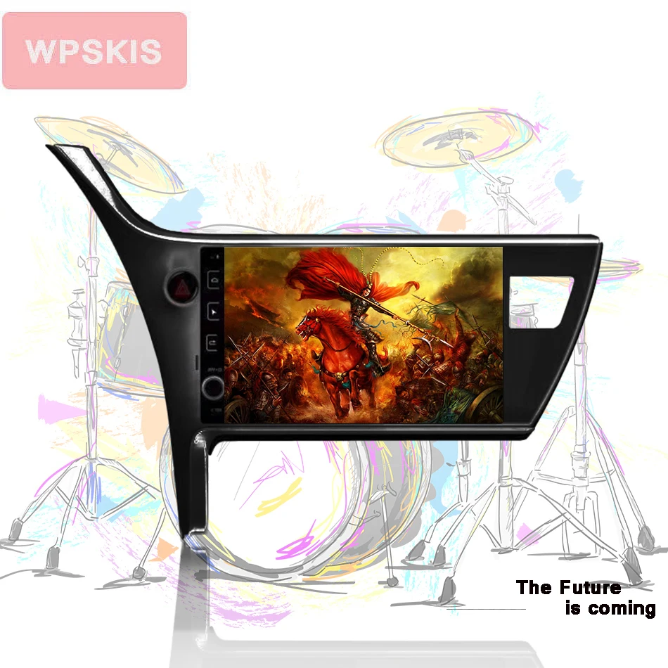 Discount HD 1024*600 ips android 9.0 car radio audio stereo music pc tablet headunit for Toyota corolla 2017 2018 accessory dab dvr cam 5