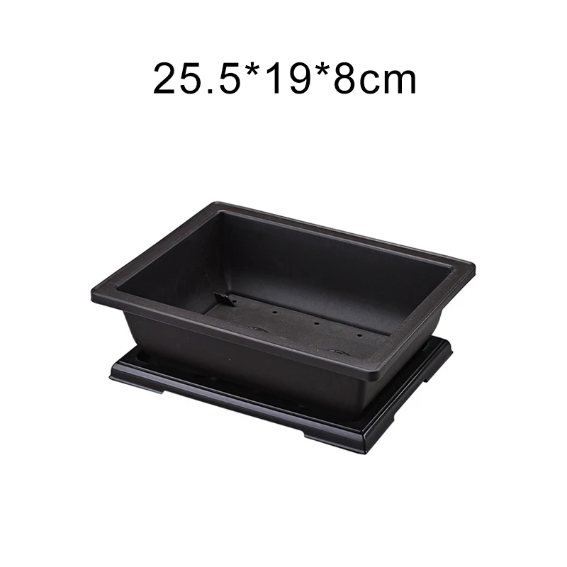 

1PC Thicken Flower Pots Planters Pot Trays Plastic Pots Creative Small Square Pots for Succulent plants With Tray