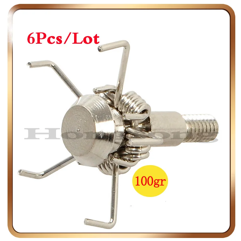 Free Shipping 6Pcs Hunting Broadhead Judo Arrow Points Paw Point Broadheads Archery Arrow Heads