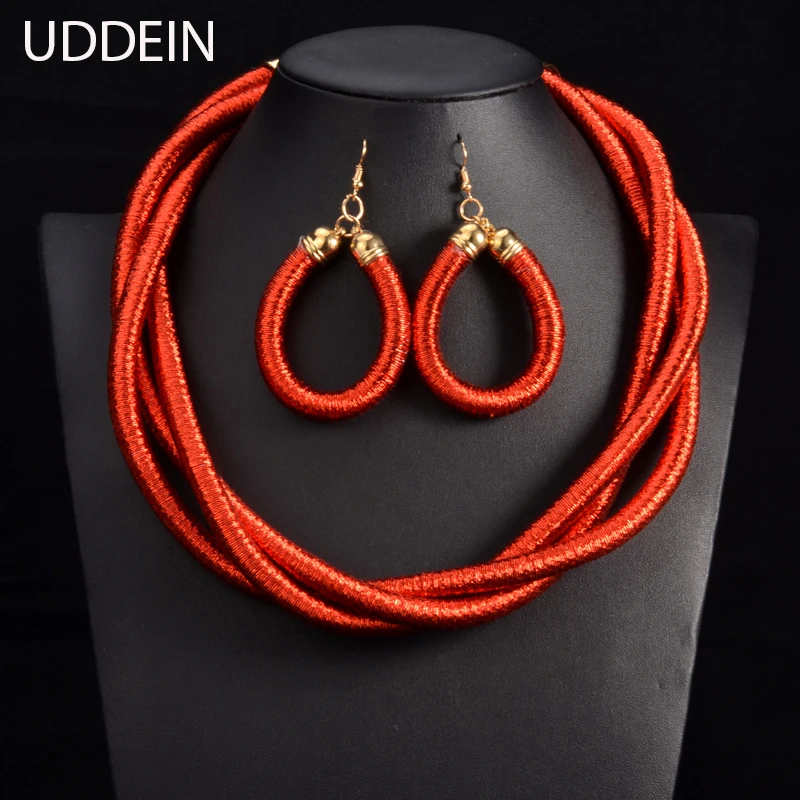 

UDDEIN Color wind handmade statement choker necklace & pendant Ethnic customs vintage collar party jewelry sets Nigeria wedding