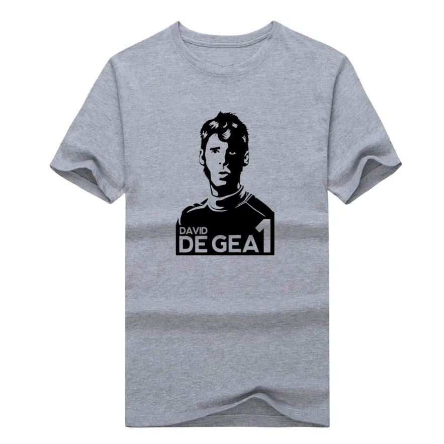 New super goalkeeper David De Gea 1 Short Sleeve T shirt Tee 100% Cotton fans T shirt 1108 9 