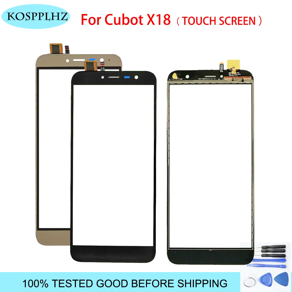 

Black/ Gold 5.7 inch front outer glass For Cubot X18 Touch Screen Touch Panel Lens Replacement x 18 + Tools