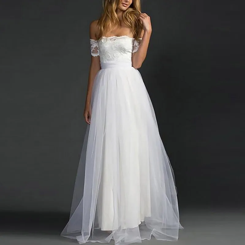 

New Party dress women elagant Lace Patch Mesh strapless Camis Long Dress white Sexy Club Prom Floor-Length dress Summer Vestidos