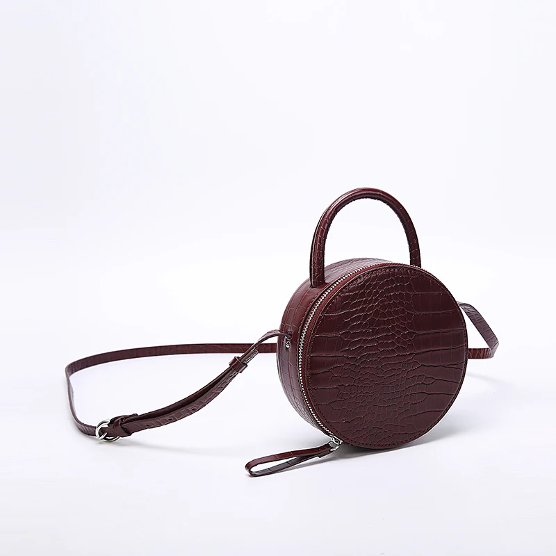 Брендовые женские сумки из крокодиловой кожи, роскошная кожаная маленькая круглая сумка, дизайнерская сумка через плечо, вечерняя сумочка, женские сумочки