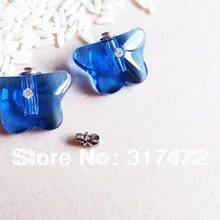 Синий бабочка флакон с рисом кулон/подвеска для эфирного масла