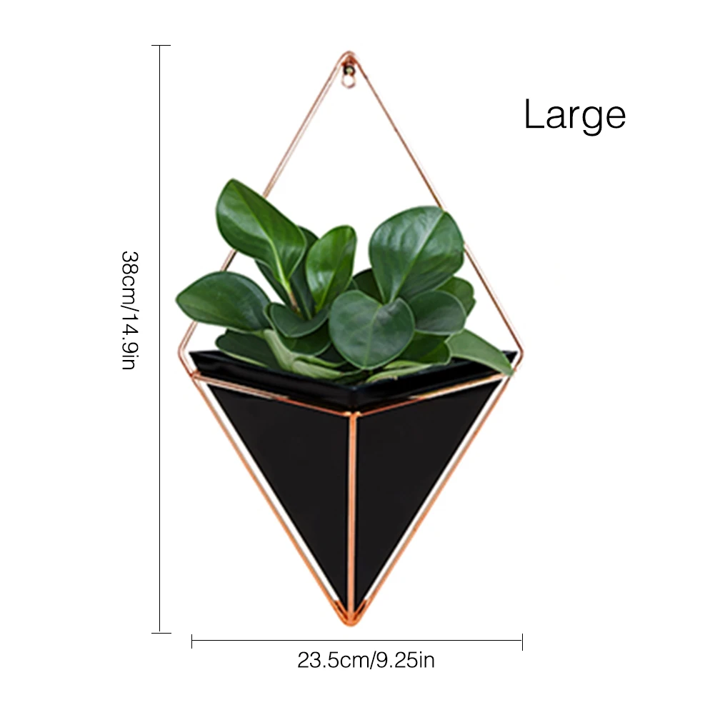 Настенный Набор держателей для растений, железная стойка для помещений, подвесное кашпо, Геометрическая ваза, Настенный декор, контейнер для суккулентов, горшки для растений