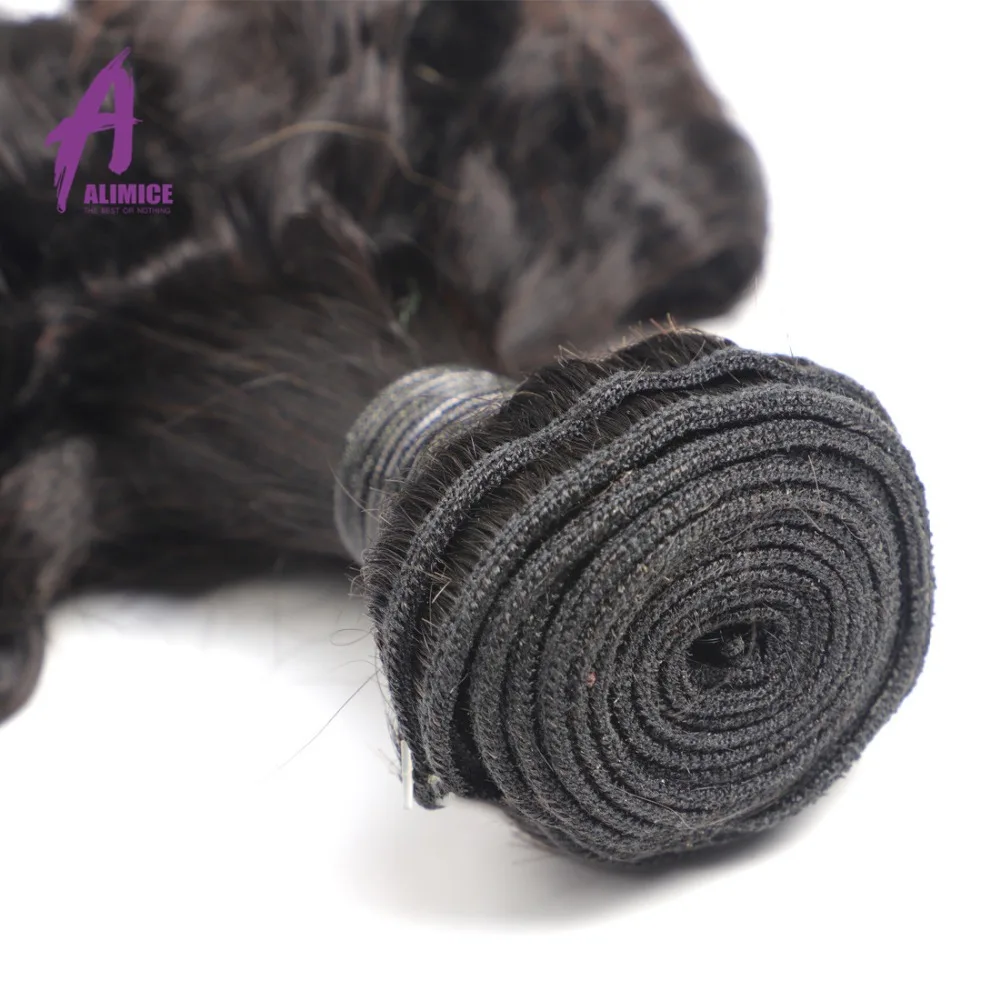 Alimice Brazilian Fummi Curly Hair 3 Bundles Deal Natural Color 12-30inch Hair Weave Bundles 100% Remy Human Hair Extensions (1)