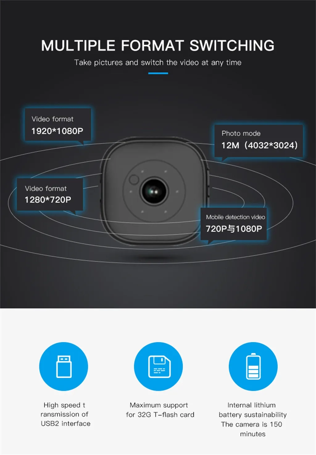 Мини-камера 1080p DV DVR IP Cam мини видеокамера рекордер инфракрасного ночного видения маленькая камера сильная Магнитная переноска смарт