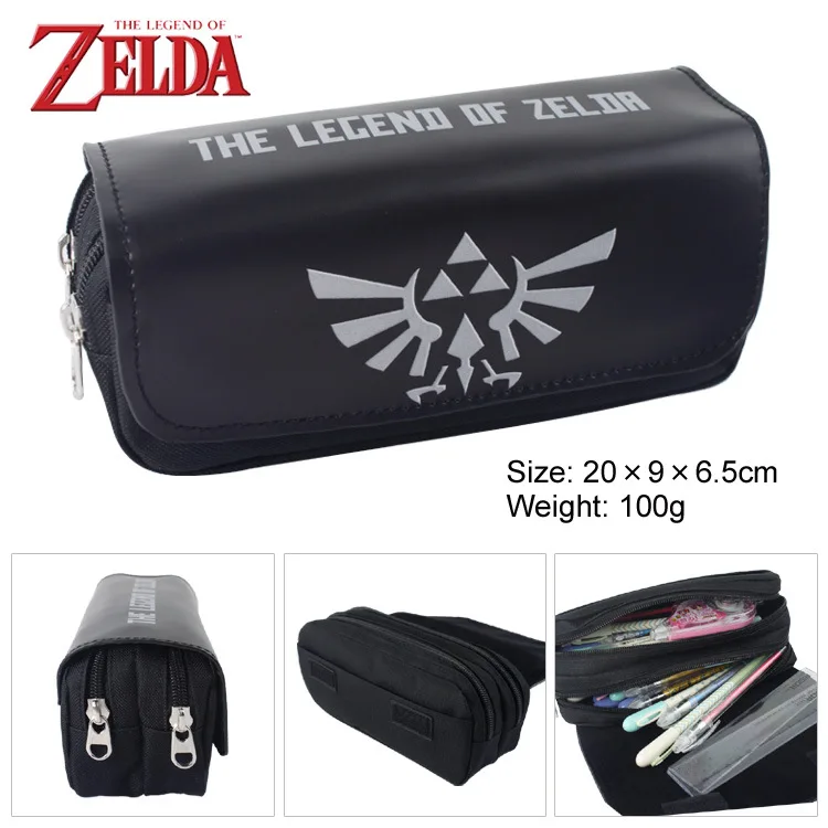 IVYYE 1 шт. Black Zelda Link аниме косметички PU на молнии школьный пенал Чехол для хранения