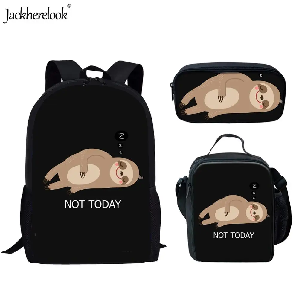 

Jackherelook kawaii Lazy Animal Sloth Pattern Children Backpacks Kids Boys Girls Schoolbags Primary Students Orthopedic Bookbags