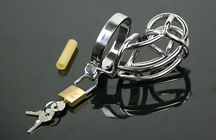 Chastity lock Stainless Steel Padlock Male Chastity Device Cock Cage Fetish Virginity Penis Lock Cock Ring Chastity lock Stainless Steel Padlock Male Chastity Device Cock Cage Fetish Virginity Penis Lock Cock Ring