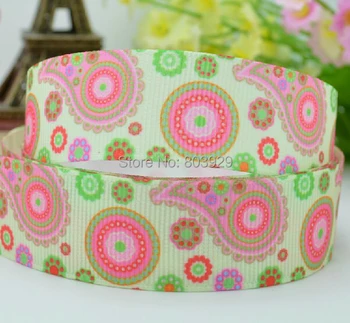 

(100yards/lot ) 7/8 inch Paisley Printed Grosgrain Ribbon for DIY