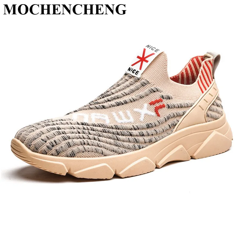 

New Men Sneakers Sock Casual Shoes with Platform Breathable Adult Male Tenis Footwear Stylish Soft Anti-skid Design Flat Shoes
