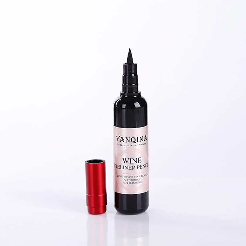 

Red Wine Bottle Shape Eyeliner Waterproof Anti-sweat Hard-end Eye Liner For Lady H7JP