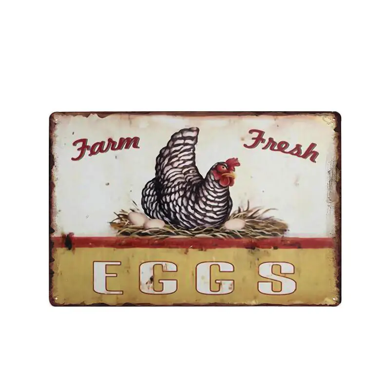 Цыпленок знак винтажные металлические жестяные вывески магазин ферма плакат ретро животное фермерский дом Декор доска 30x20 см - Цвет: 68071