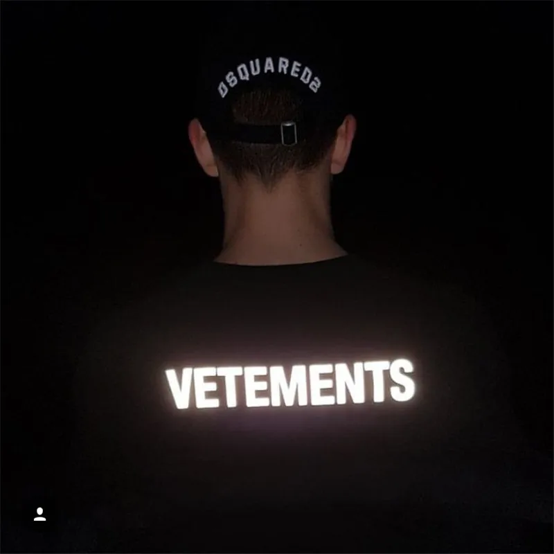 Черно-белые футболки Vetements для женщин Men1: 1 оверсайз хлопок Vetements Топ Футболка с вышивкой Vetements футболка - Цвет: 3