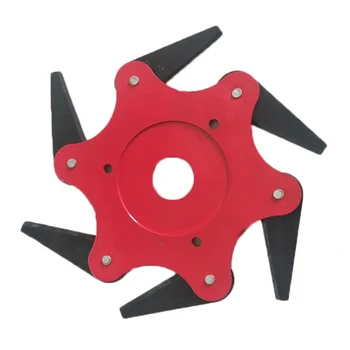 

6 Teeth Brush Cutter Blade Trimmer Metal Blades Garden Grass Trimmer Head For Lawn Mower