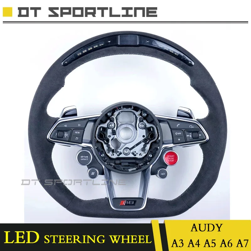 

Carbon fiber LED race display/LCD screen car accessories For audi a6 upgrade a3 a4 a5 a6 a7steering wheel cover auto replacement
