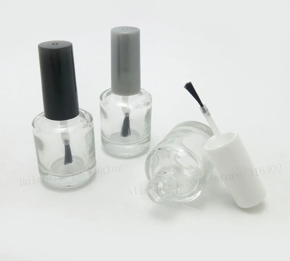 300 x 15ml Empty Nail polish Glass Bottle/Transparent nail enamel bottle 1/2 glass nail polish