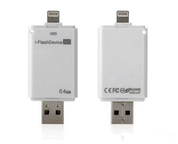 USB флеш накопитель для iPhone X 6 Plus 7 7S ipad металлический карта памяти двойной