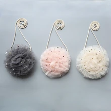 Новые милые детские сумки для девочек, маленькая сетчатая Цветочная сумка на плечо, сумки-мессенджеры принцессы