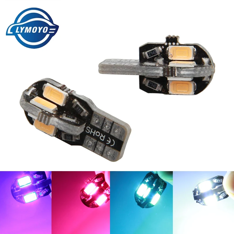 10pcs/lot T10 W5W LED 8 SMD Canbus Led T10 5730LED No Error 194 168