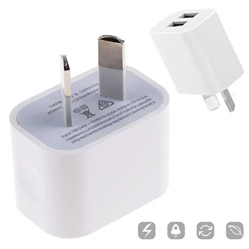 

AU Adapter,Power Adapter for IPhone Samsung ,High Quality 5V 2A Universal Dual USB Wall Charger Fast Charging for Cell Phone